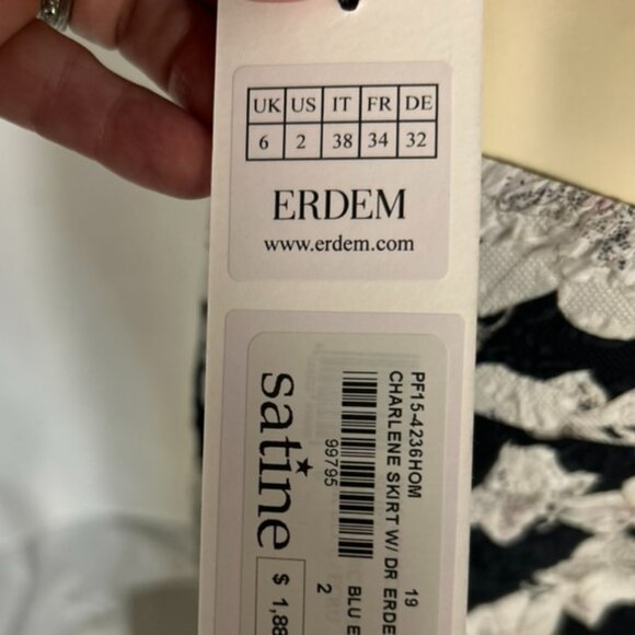 NWT Erdem Charlene skirt Size 2 - Picture 6 of 8